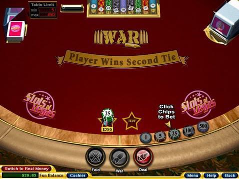 Casino War Game Online